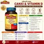 Viên uống bổ sung canxi kèm K và D Natrura - Chất lượng Nhật Bản
