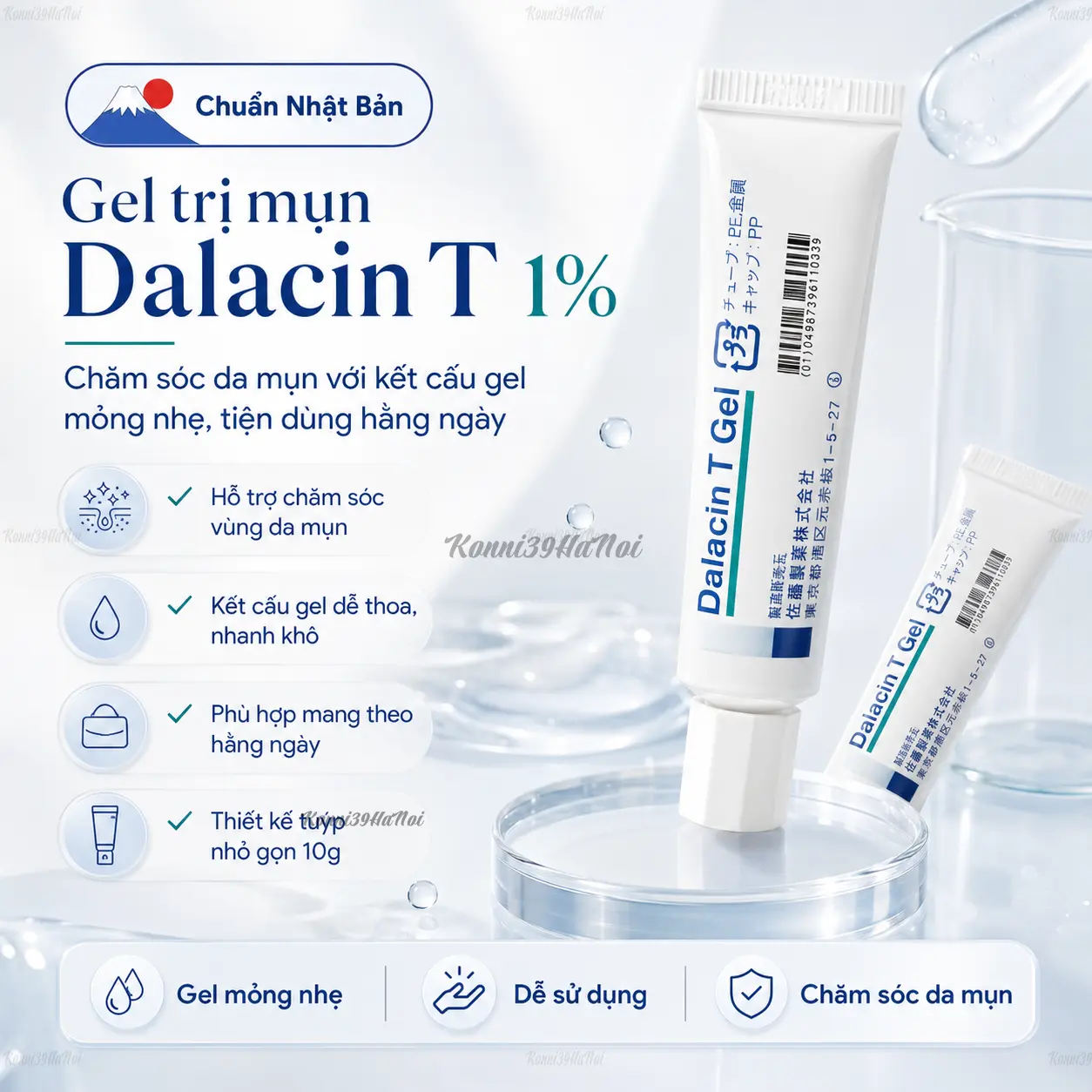 4987316190389 Gel trị mụn Sato Dalacin T 1% – Tuýp 10g - Chất lượng Nhật Bản - Ảnh 1