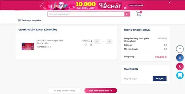 cách mua collagen nhật bước 4