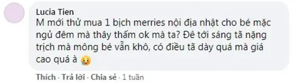 Review bỉm merries nội địa Nhật từ Lucia Tien