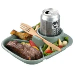 Khay ăn BBQ Inomata 4 ngăn - xanh mint - Ảnh 2