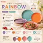 ✨ Bộ Đồ Ăn Gốm Sứ Rainbow Kaiyo – Thanh Lịch & Bền Đẹp Theo Thời Gian ✨