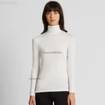 Áo giữ nhiệt GU chất mềm mát cao cổ màu 01 Off White (nhiều size)