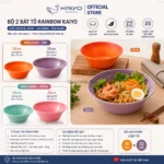 BỘ ĐỒ ĂN GỐM SỨ RAINBOW KAIYO – CHẤT LƯỢNG CAO, ĐẸP MẮT & AN TOÀN