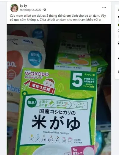 Khi mẹ Lyly bày tỏ băn khoăn muốn tìm bột ăn dặm cho 5 tháng tuổi, Wakodo là cái tên phổ biến được nhiều mẹ “đề cử”. mẹ Lyly review về bột ăn dặm Wakodo