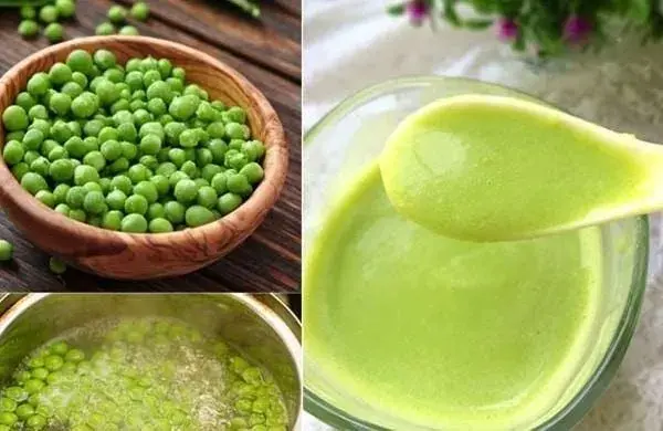 Bột ăn dặm nấu với đậu hà lan là nguồn cung cấp năng lượng dồi dào cho trẻ