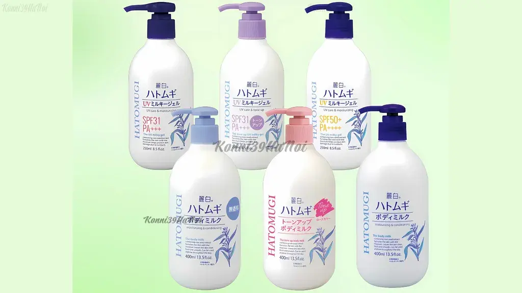 Hatomugi là dòng sản phẩm sử dụng chiết suất hạt ý dĩ, có độ lành tính cao của thương hiệu Reihaku.