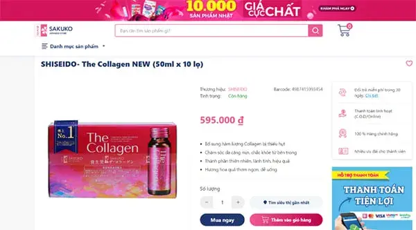 cách mua collagen nhật bước 3