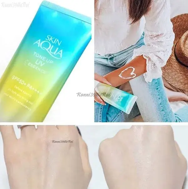 Kem chống nắng nâng tone Skin Aqua Essence Mint 80g có công dụng trung hòa sắc tố da Kem chống nắng nâng tone Skin Aqua Essence Mint 80g có công dụng trung hòa sắc tố da