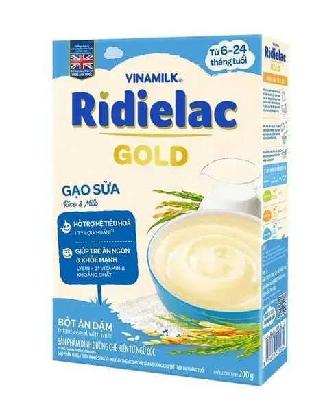 Bột ăn dặm Ridielac gạo sữa có nhiều lợi khuẩn tốt cho tiêu hoá