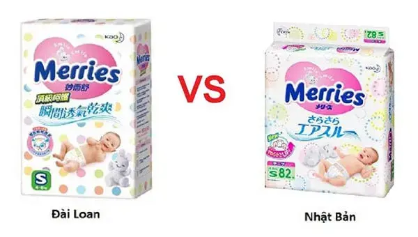 Bỉm Merries nội địa Nhật và nhập khẩu có sự khác nhau về bao bì