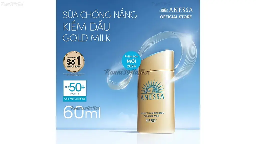 Sữa chống nắng Anessa Perfect UV Sunscreen Skincare Milk SPF50+ có khả năng chống nắng, kiềm dầu hiệu quả do có công nghệ độc quyền Auto Booster.