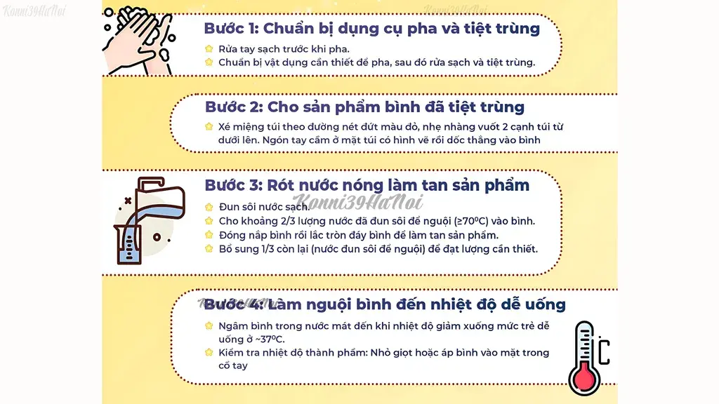 công thức pha sữa meiji dạng thanh