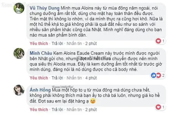 Review tác dụng của kem dưỡng aloins xanh của Nhật