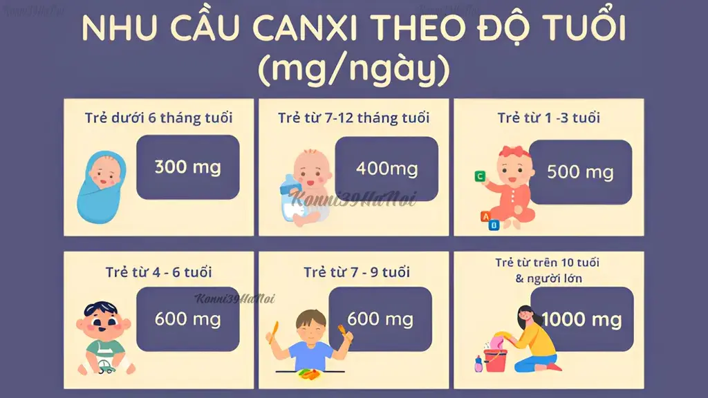 Đối tượng có nhu cầu canxi đặc biệt