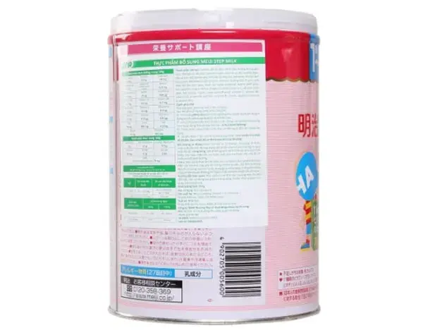 Bảng dinh dưỡng sữa Meiji số 9