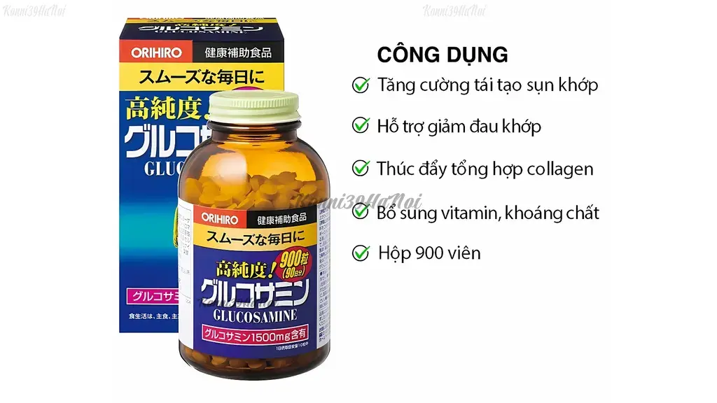 Lượng Glucosamine tối đa dùng trong 1 ngày là 1500mg/người