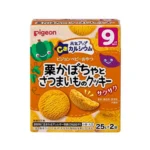 Bánh ăn dặm Pigeon cho bé từ 9 tháng tuổi hộp 25g x 2 - vị khoai lang và bí đỏ - Ảnh 2
