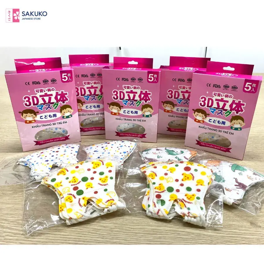 Khẩu trang 3D cho trẻ em
