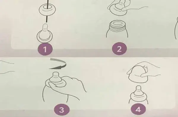 Cách lắp núm ty Pigeon cổ hẹp