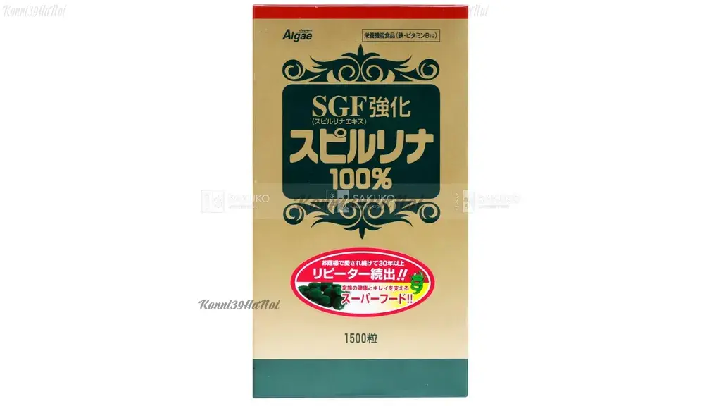 Tảo xoắn Nhật 1500 viên có lợi cho hệ tim mạch, đường huyết,...