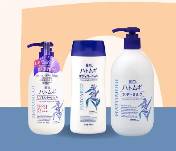 mu2o7w0lk6 hai loại sữa dưỡng thể Hatomugi dành cho ban đêm và ban ngày