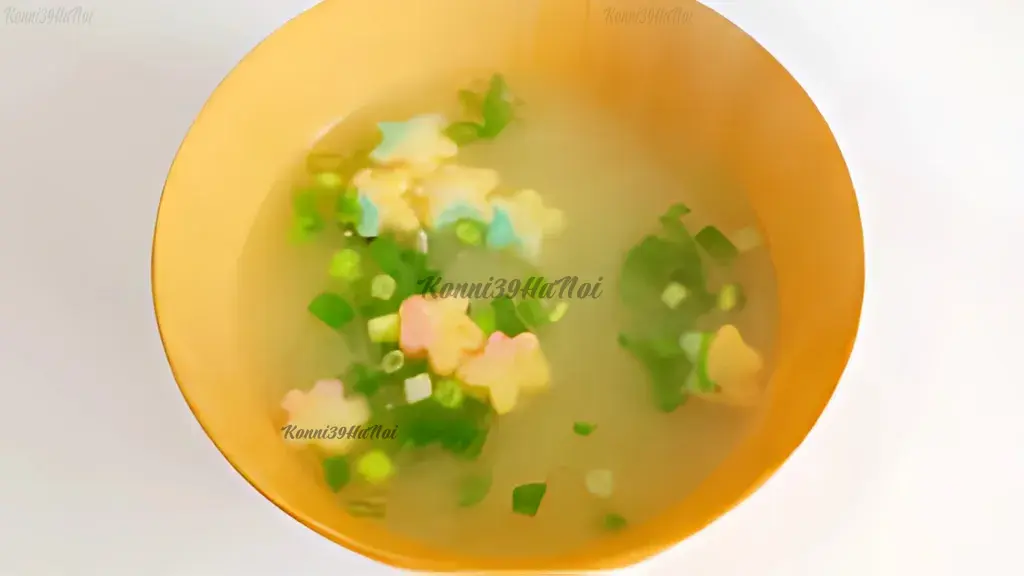 nấu súp miso với viên thả