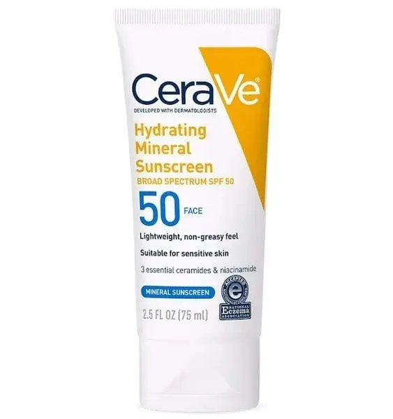 Kem chống nắng body Cerave Hydrating Mineral Sunscreen Broad Spectrum SPF 50