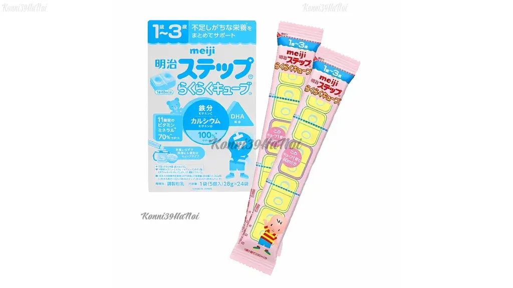 Meiji thanh được nén thành từng viên sữa nhỏ nhưng rất dễ hòa tan trong nước.