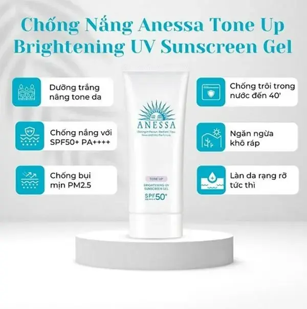 o28ltb47tp Anessa Brightening UV Sunscreen Gel SPF50+ hiệu chỉnh sắc da rạng rỡ hơn