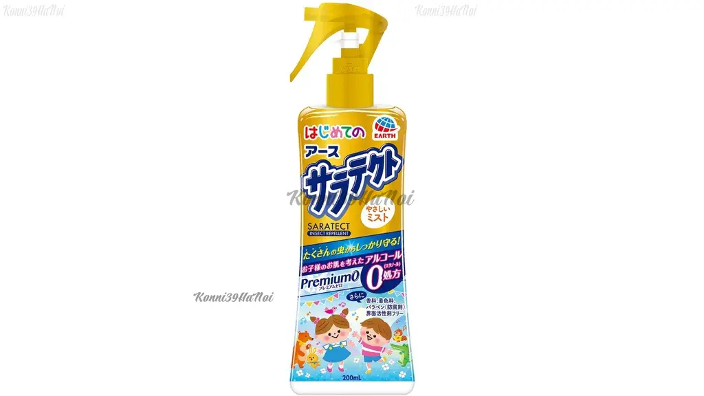 Xịt chống côn trùng Saratect chứa nồng độ phenoxyethanol an toàn, chống côn trùng hiệu quả.
