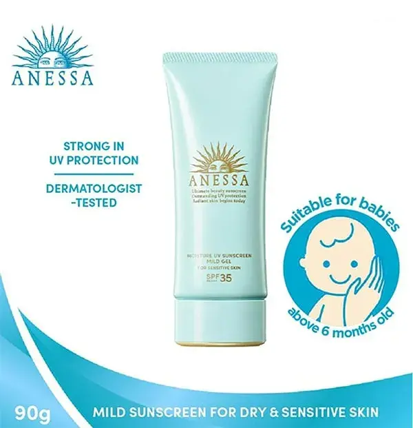 otyv1zl4z6 Gel chống nắng dưỡng ẩm Moisture UV Sunscreen Mild Gel là sản phẩm lành tính phù hợp cho cả làn da em bé