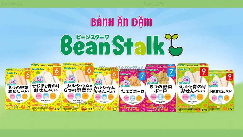 Bánh ăn dặm cho bé 7 tháng tuổi của Nhật thương hiệu Beanstalk dạng kem xốp là sản phẩm được ưu ái vì hương vị độc đáo.
