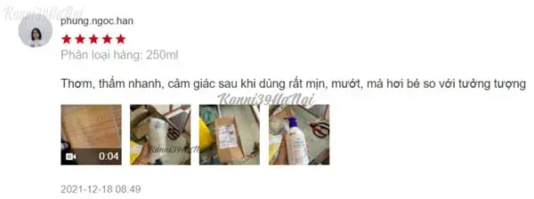 review dưỡng thể Hatomugi ban ngày