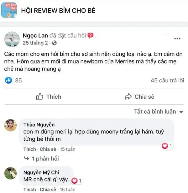 Nhiều mẹ tin dùng bỉm Merries cho con