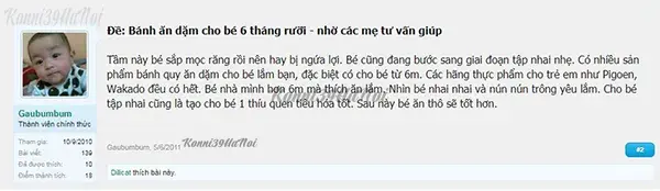Review bánh ăn dặm Pigeon