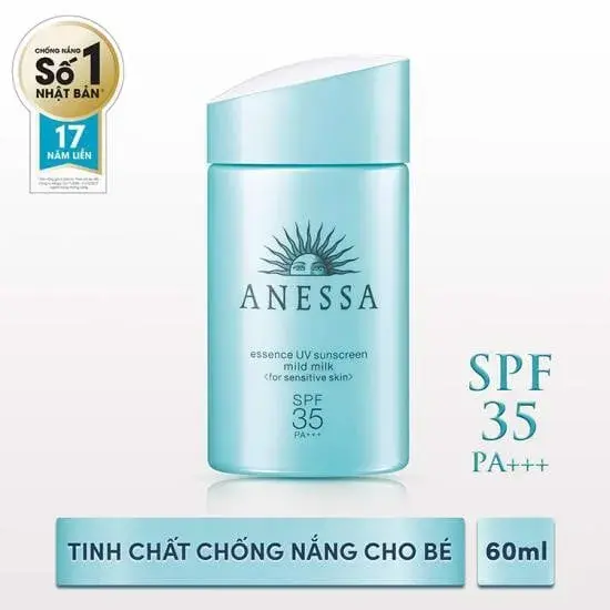 rmqzrsohdb-1 Gel chống nắng Anessa Perfect UV Sunscreen Mild Gel có chứa những hoạt chất lành tính và công thức 5 không, an toàn nhẹ dịu cho da nhạy cảm và trẻ em