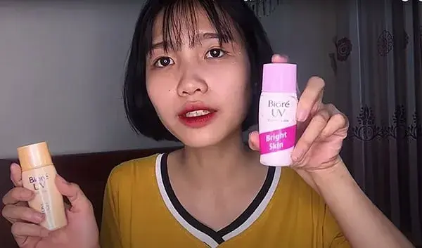 Beauty Blogger Minh Ngọc có những đánh giá rất tốt về kem chống nắng Biore UV Bright Milk SPF50+ PA+++ Beauty Blogger Minh Ngọc