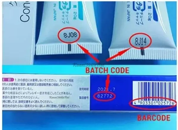 Bath code in trên sản phẩm nội địa Nhật