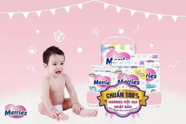 Bỉm Merries nội địa gồm 2 loại bỉm dán và bỉm quần