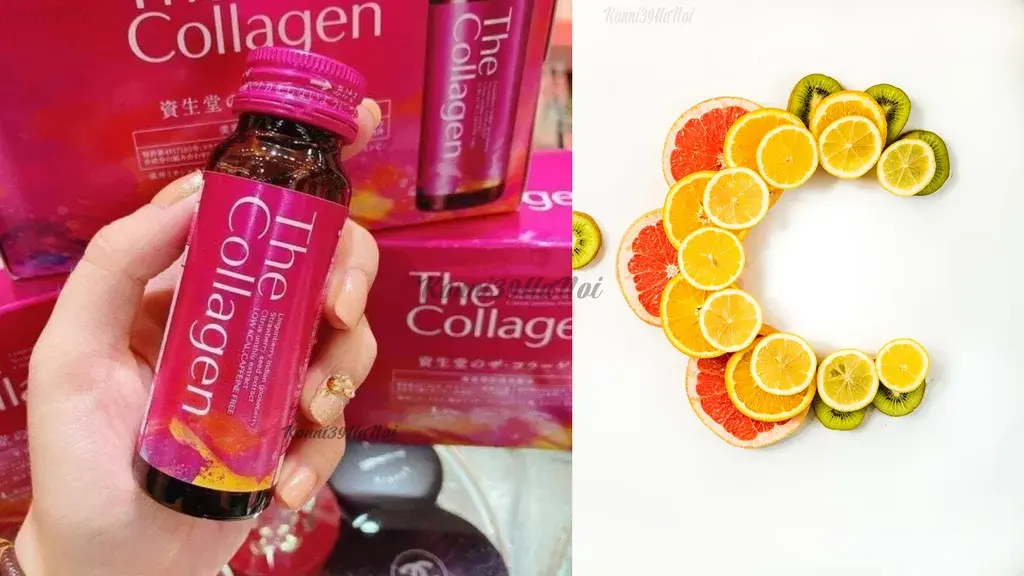 Uống collagen kết hợp với vitamin C