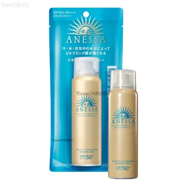 wslafjg0px Anessa Perfect UV Skin Care Spray SPF50+ với dạng xịt phun sương tiện lợi.
