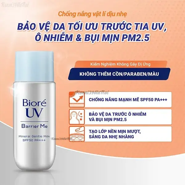 Sản phẩm chứa các thành phần chống nắng