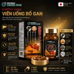 Viên uống bổ gan Genkifami Kanzo Ukon hộp 10 gói 30 viên