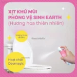EARTH DEOSH- Xịt khử mùi nhà vệ sinh50ml - Ảnh 4