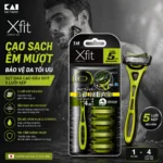Set dao cạo râu KAI 5 lưỡi kép kèm kem cạo râu Xfit