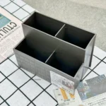 Khay đựng bút, điều khiển 4 ngăn Inomata (màu ghi) - Ảnh 3