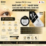 Nhỏ mắt Sante Fx Neo vàng 15ml giúp giảm mỏi mắt Hàng Nhật nội địa