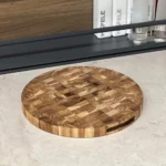Thớt thái tròn gỗ Teak đầu cây Kaiyo - 2,5 x 30 cm - Ảnh 3