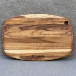 Thớt thái gỗ teak vân ngang hình oval size S - Chất lượng Nhật Bản - Ảnh 4